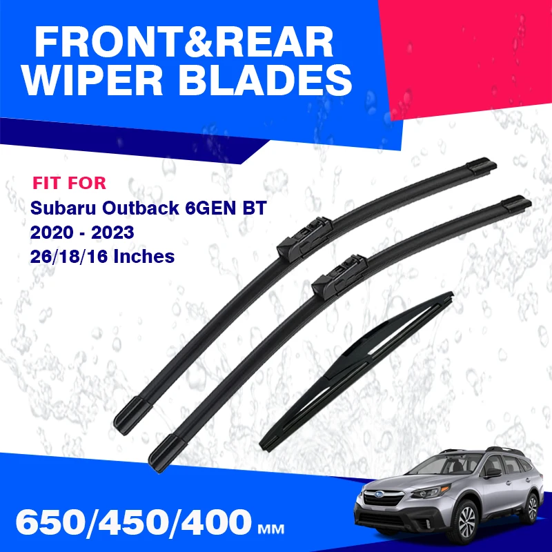 

Front Rear Wiper Blades For Subaru Outback 6 GEN BT BT5 BT6 2020 2021 2022 2023 Brushes Windshield Windscreen Window Accessories