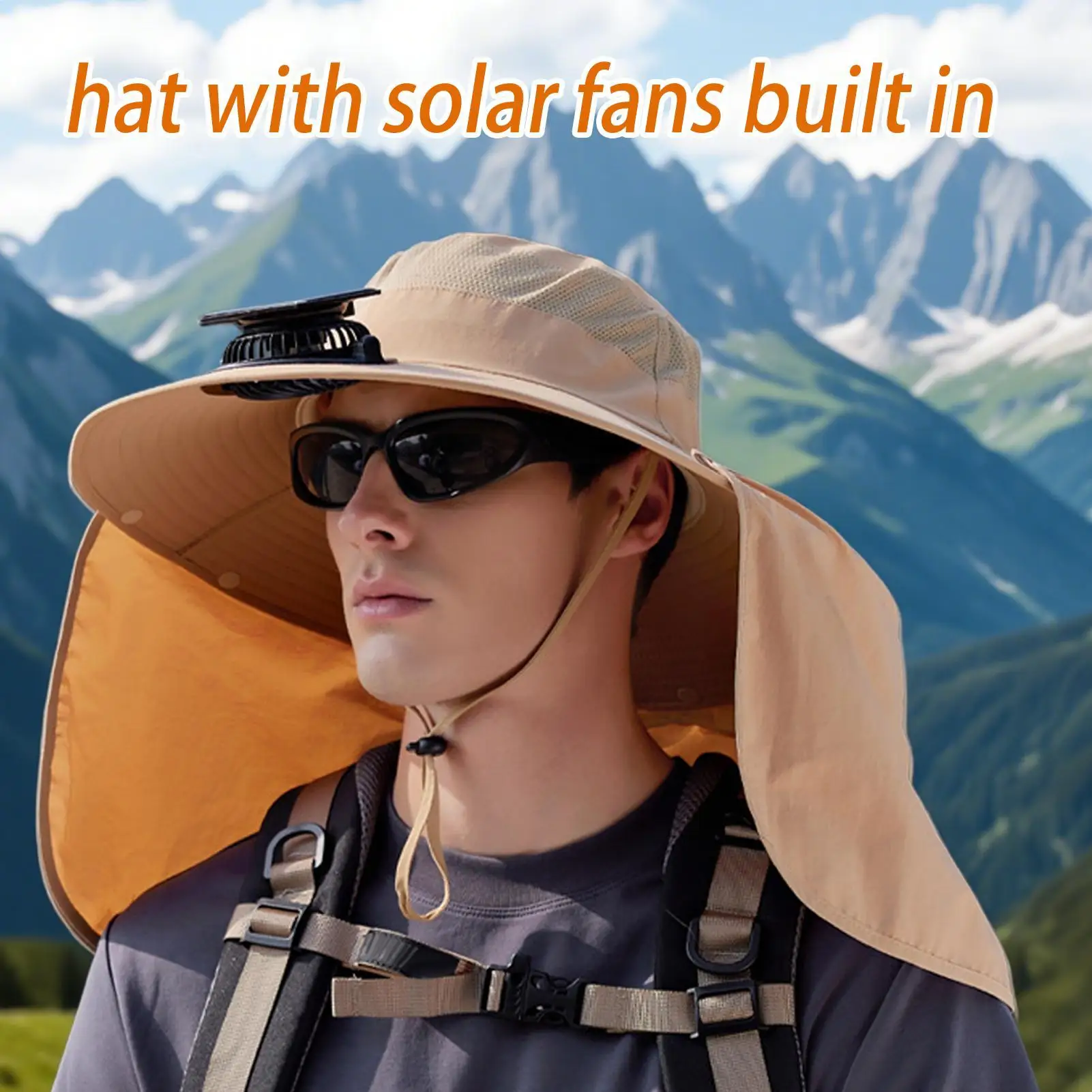 

Fishing Fan Hat Cooling Visor Solar Fan Sun Hat Efficient Cooling Silent Outdoor Activities Accessories For Camping Sports