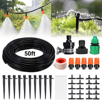 15m Micro Drip Irrigation Kit Greenhouse Garden Watering System Automatic Sprinkler for Plants Pots Orchard Adjustable Drippers