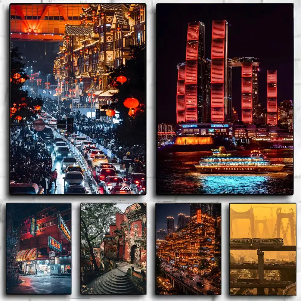Majestic City C-Chongqing Poster Wall Art Print Decorative Mural Home Decor Gift Unframed