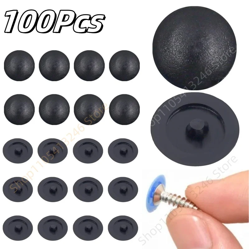 100Pcs Plastic Screw Cap Cover 12mm Practical Self-tapping Cross Screws Decor Cover Waterproof Rust-proof Furniture Hardware