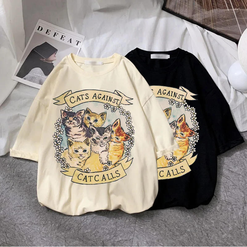 T koszula kobiety śmieszne kreskówki słodki kociak Harajuku Ullzang Hayao Miyazaki Tshirt Studio Ghibli koszulka Kawaii bluza z nadrukiem Anime Tee kobieta