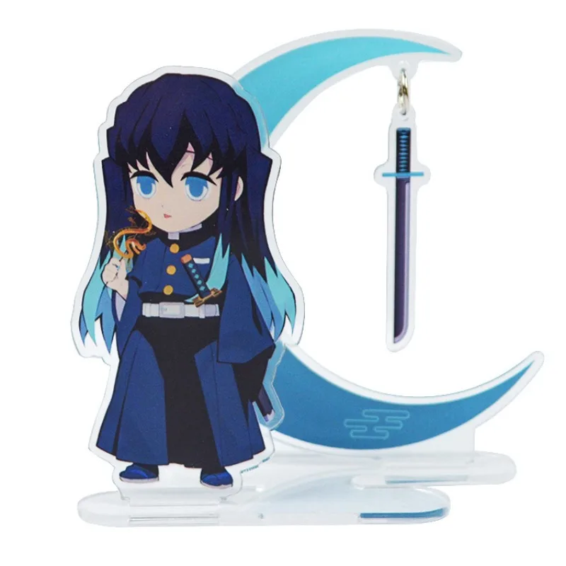 

Anime Demon Slayers Acrylic Stand Up Cartoon Double Sided Backpack Pendant Agatsuma Zenitsu Kamado Nezuko Creative Accessories