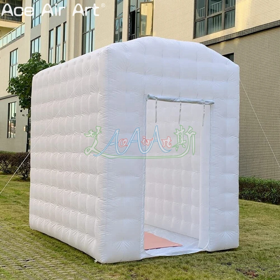 Tente gonflable blanche pour cabine Photo, toit en Arc avec tapis gratuit pour Yoga ou Fitness intérieur ou extérieur