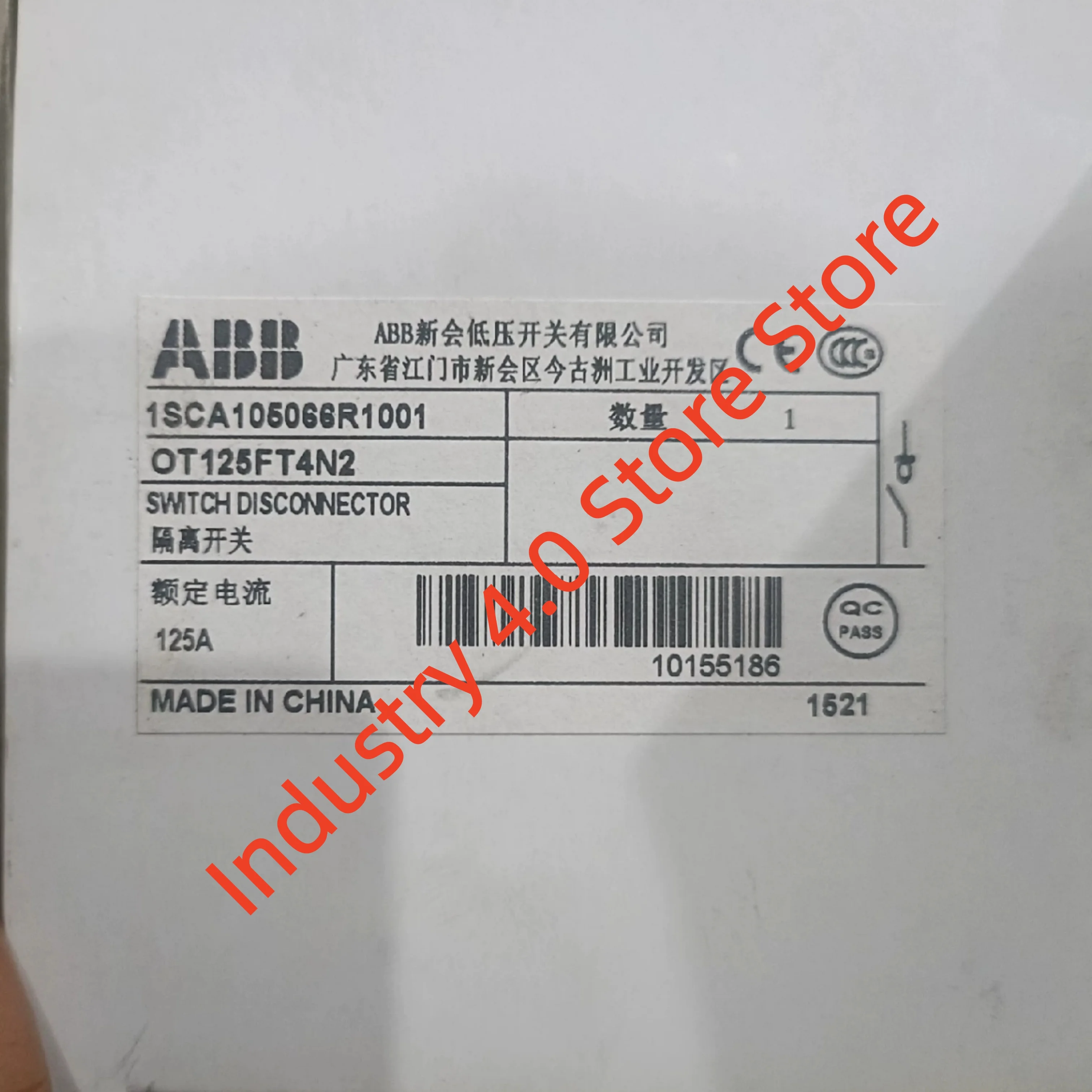 

OT125FT4N2 1SCA105066R1001 OT160EV03K 1SCA120513R1001 100%NEW disconnecting switch