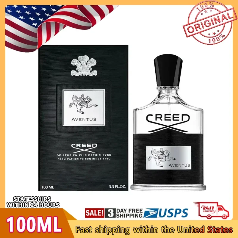 

100 мл Creed Aventus Silver Mountain Water Eau De Parfum Спрей Оригинальные духи Стойкий феромонный парфюм Одеколон для мужского макияжа