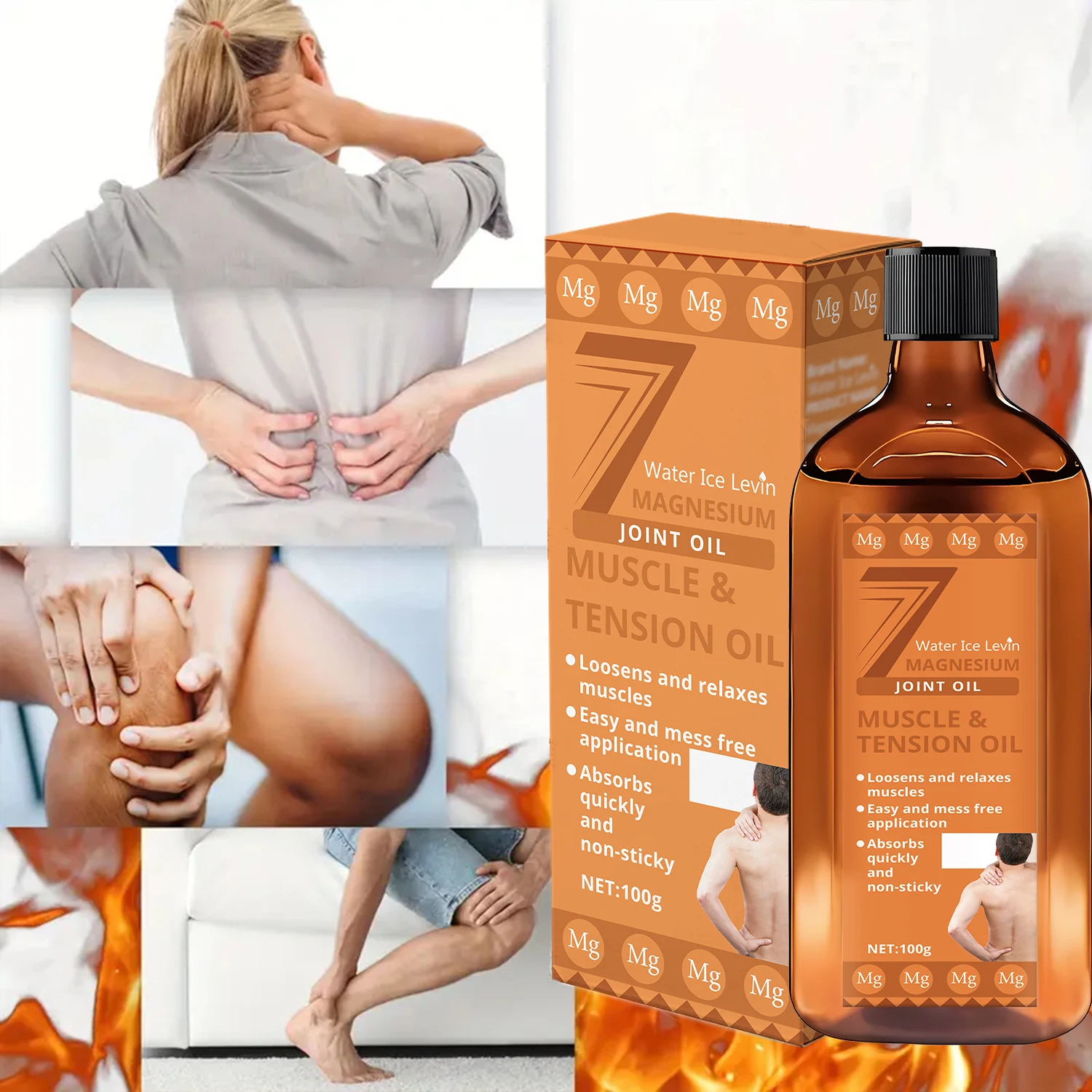 7 aceites para articulaciones de magnesio: textura ligera, afloja los músculos, absorbe rápido/no pegajoso, el uso diario aumenta la elasticidad de la piel