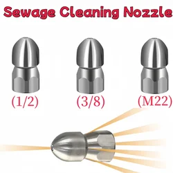 G1/2 G3/8 M22 Internal Thread Stainless Steel Sewer Drain Cleaning Nozzle High Pressure Hose Nozzle Sewer Water Nozzle Tools