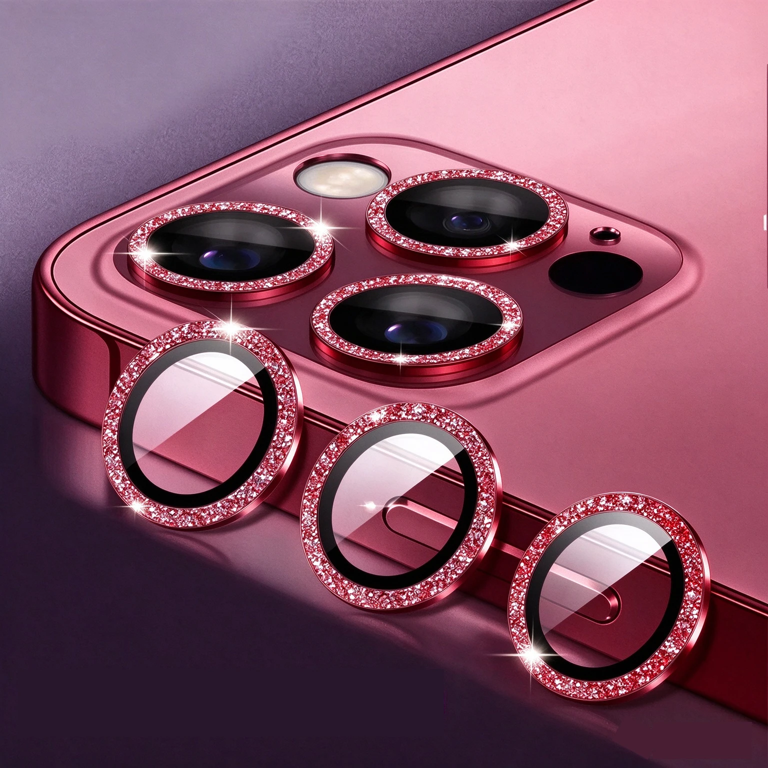 Glitter Camera Lens Protector Cover For iPhone 18 Pro Max Lens Protective For iPhone 18 Pro Tempered Glass Protection Lens Film