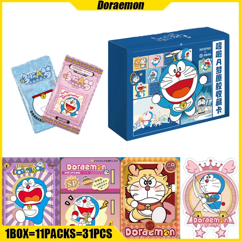 

YUANYING Doraemon Cards Original Gum Nobita Anime Collection Card Mistery Box Board Games Toys Birthday Gifts for Boys and Girls