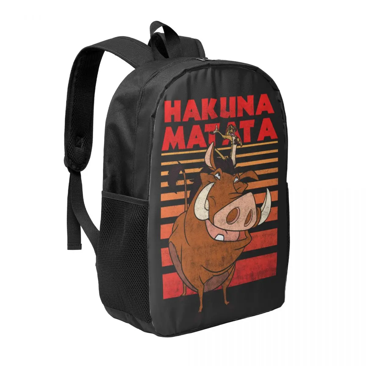 Custom Hakuna Matata Stack Travel Backpack Men Women School Laptop Bookbag The Lion King College Student Daypack Bags