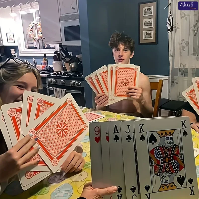 2/4/6/9x Larger 54 Cards Super Jumbo Oversized Playing Cards Birthday Party Favors Adult and Family Board Games Photo Props