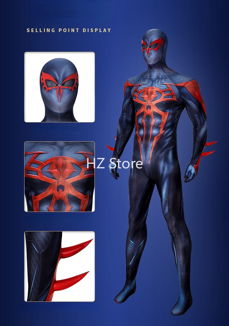 マーベル スパイダーマン 2099 スーパーヒーロー コスプレ衣装