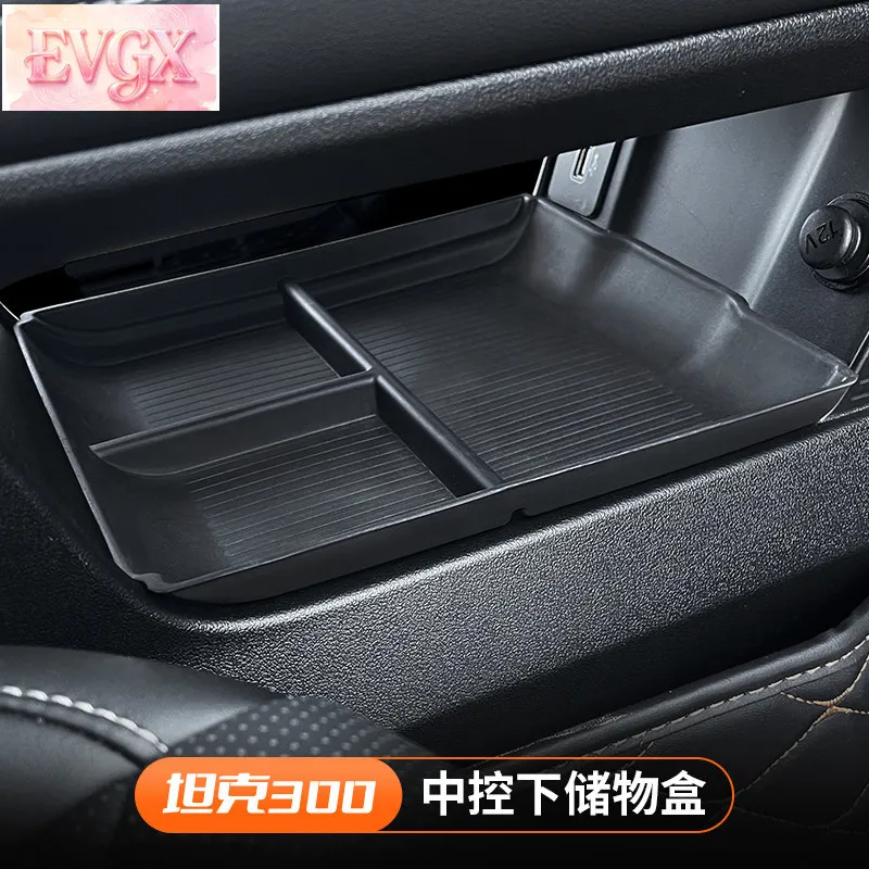 FFBVV For Tank 300 Center Console Storage Box Anti-Rattle Storage Mat Interior Accessories Custom Fit Organizer Replacement