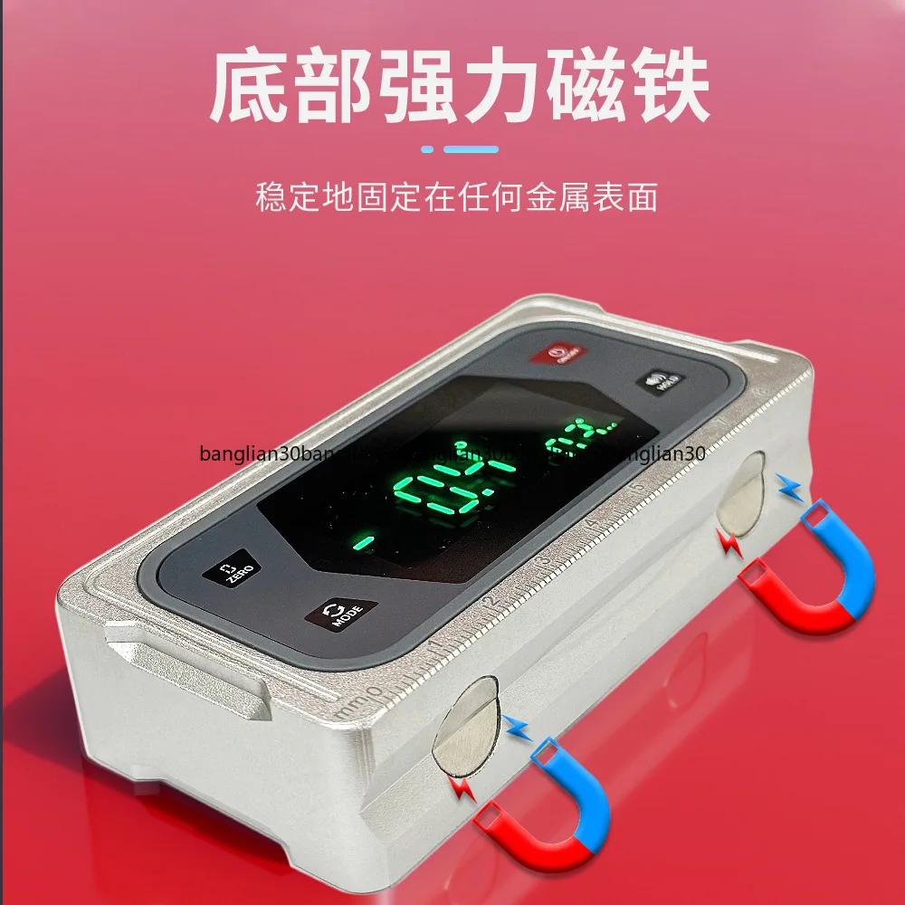 Inclinômetro Digital de Alta Precisão com Display, Inclinômetro Biaxial com Buzzer, Instrumento de Medição de Nível e Ângulo