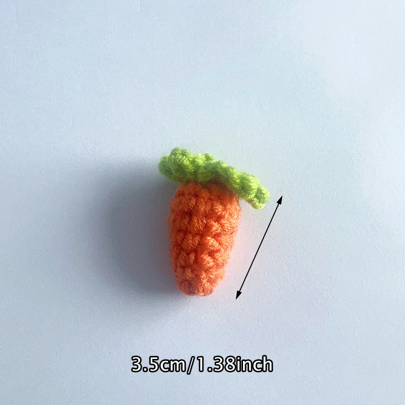 1PC Handmade Crochet Fruit Peanut Rabbit Flower Accessories Finished Knitted Cute Hanging Ornament DIY Materials Sewing Supplies