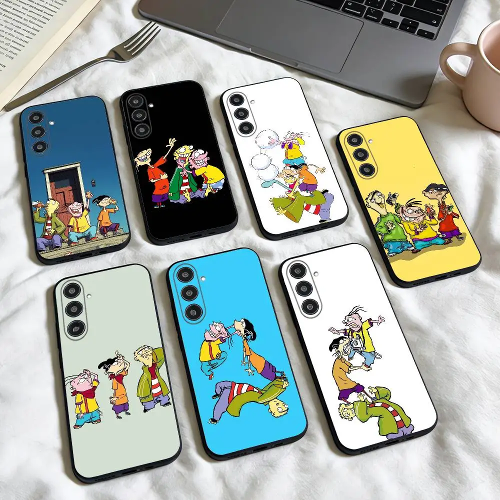 

Funny Cartoon E-Ed E-Edd n Eddy phone Case For Samsung Galaxy A73,A72,A71,A70,A53,A52,A51,Others Soft Black Shell