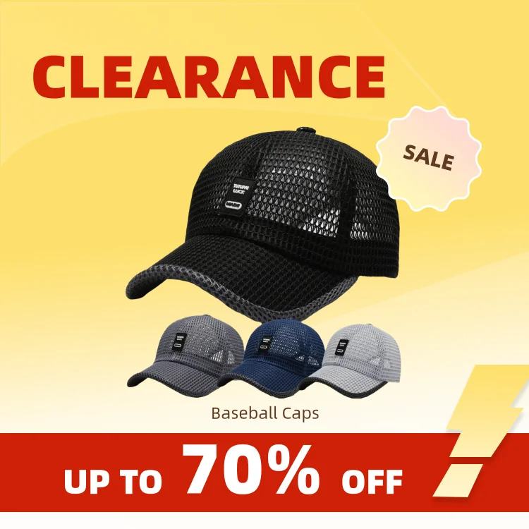 Clearance_Fashion Men's Mesh Baseball Cap Breathable Ventilate Summer Caps Dad Hat Outdoor Fishing Hats Bone Gorras Snapback Tru