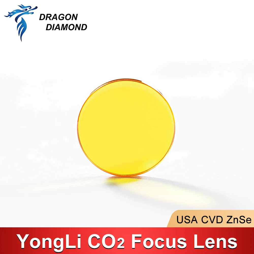 Yongli USA CVD ZnSe Focus Lens Dia.20mm FL 38.1/50.8 /63.5 /76.2 /101.6/127mm For Co2 Laser Engraving Cutting Machine