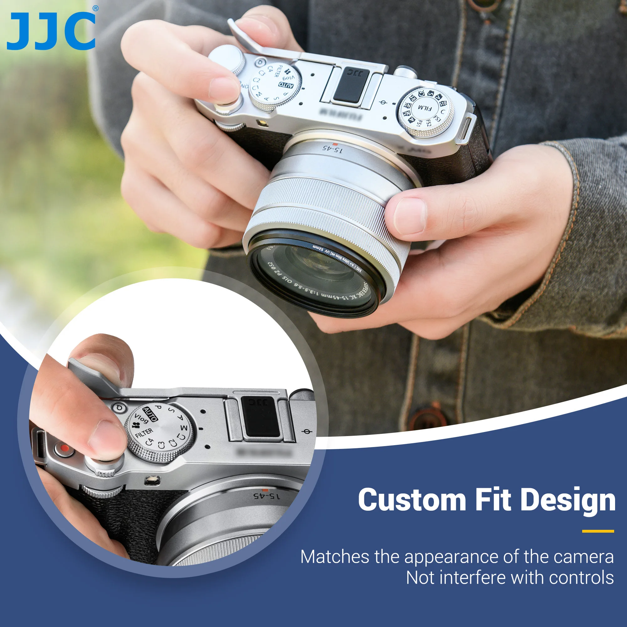 JJC Hot Shoe Thumbs Up Grip for the FUJIfilm Fuji X-M5 Cameras Thumb Rest Support Grip Improve The Stability of The Camera