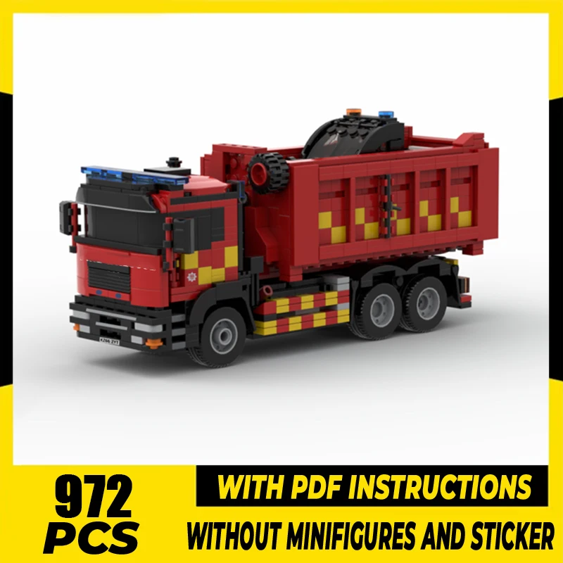 

London Fire Brigade Car Series Moc Building Blocks Prime Mover Bobcat Technology Brick Brand-name Vehicle DIY Toy For