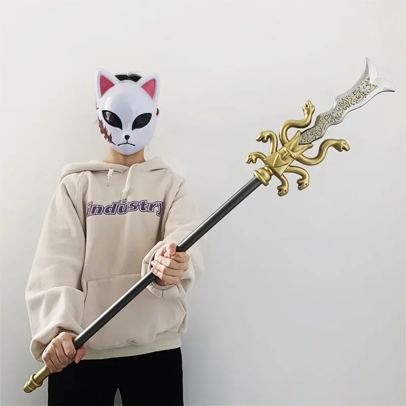 

PU Zhang Fei Eight-foot Serpent Spear Ancient Three Kingdoms Cold Weapon Equipment for Cosplay Props 100cm