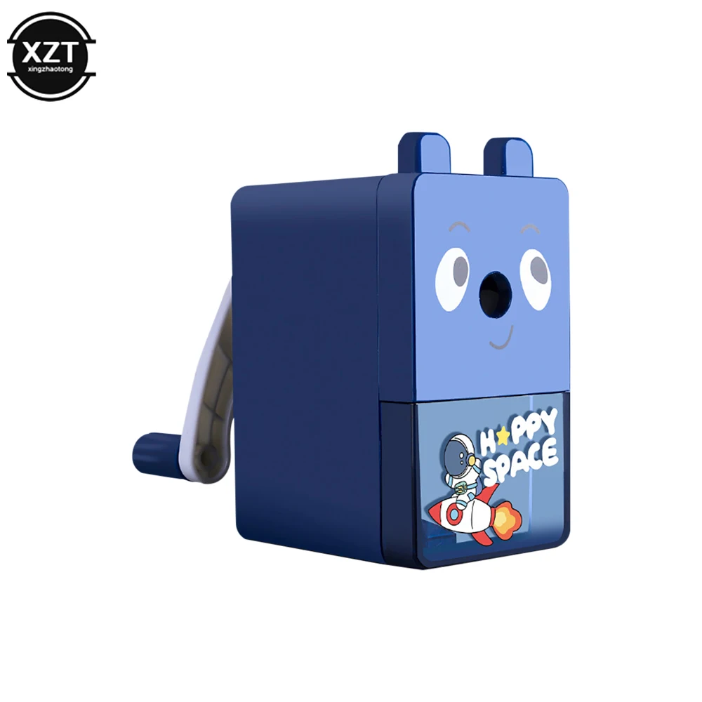 

Hand Crank Cute Cartoon Astronaut Mechanical Pencil Sharpener Automatically Enters Lead Stationery Grater Office School Supplies