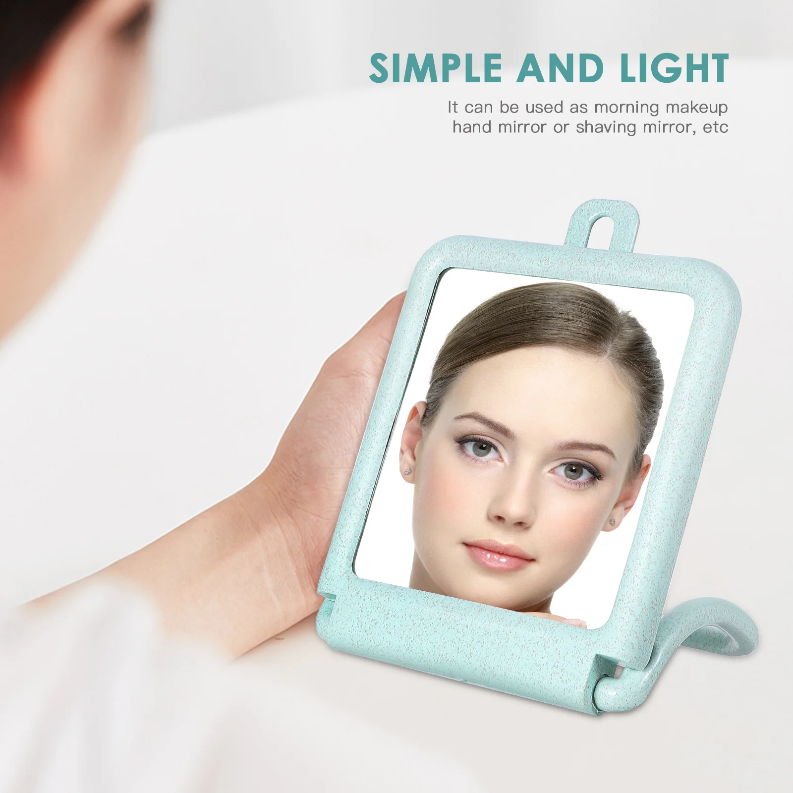 

Desk Makeup Mirror Portable Lightweight Design for Travel Home Office Use Fits Any Surface for Grooming Beauty Routine