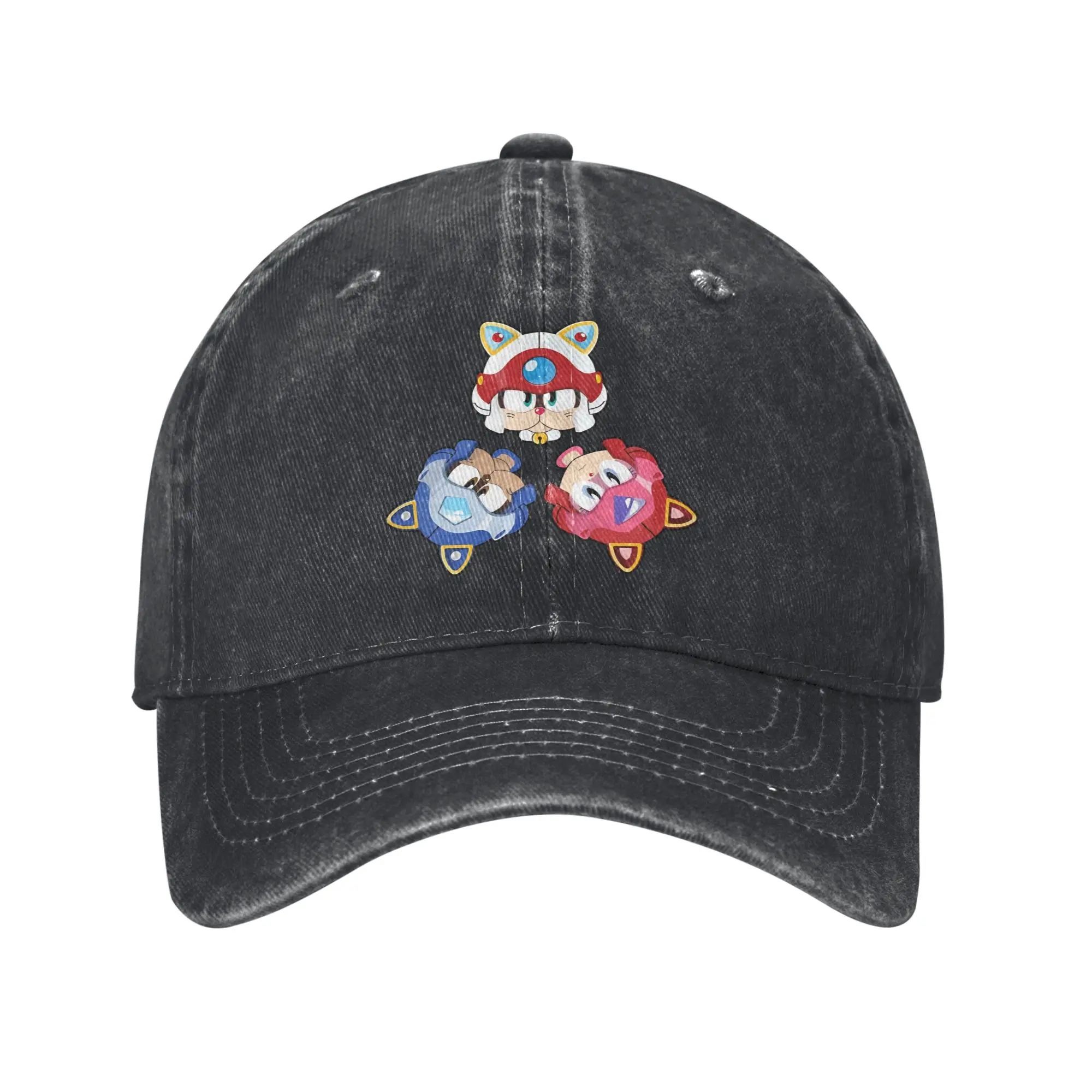 Samurai Pizza Cats Baseball Caps Vintage Distressed Denim  Headwear Men Women Outdoor Summer  Adjustable Caps Hat