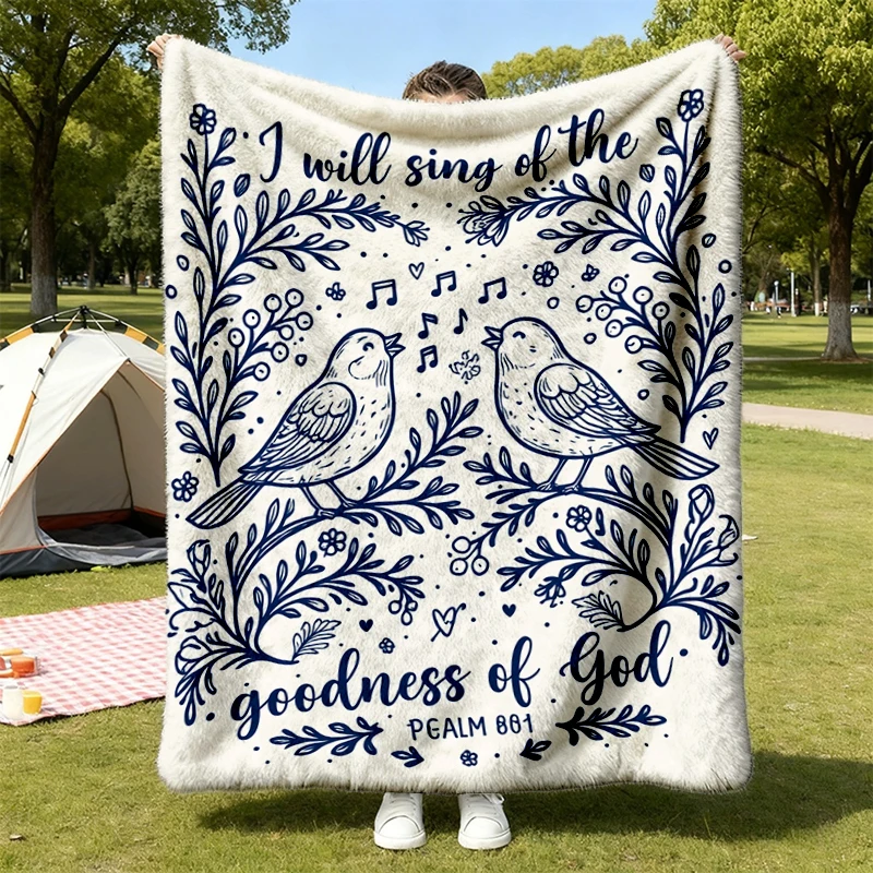 Christian Flannel Blanket, God Flannel Throw, Bible Verse Cozy Blanket, Christian Gift, Religious Warm Blanket, Church S