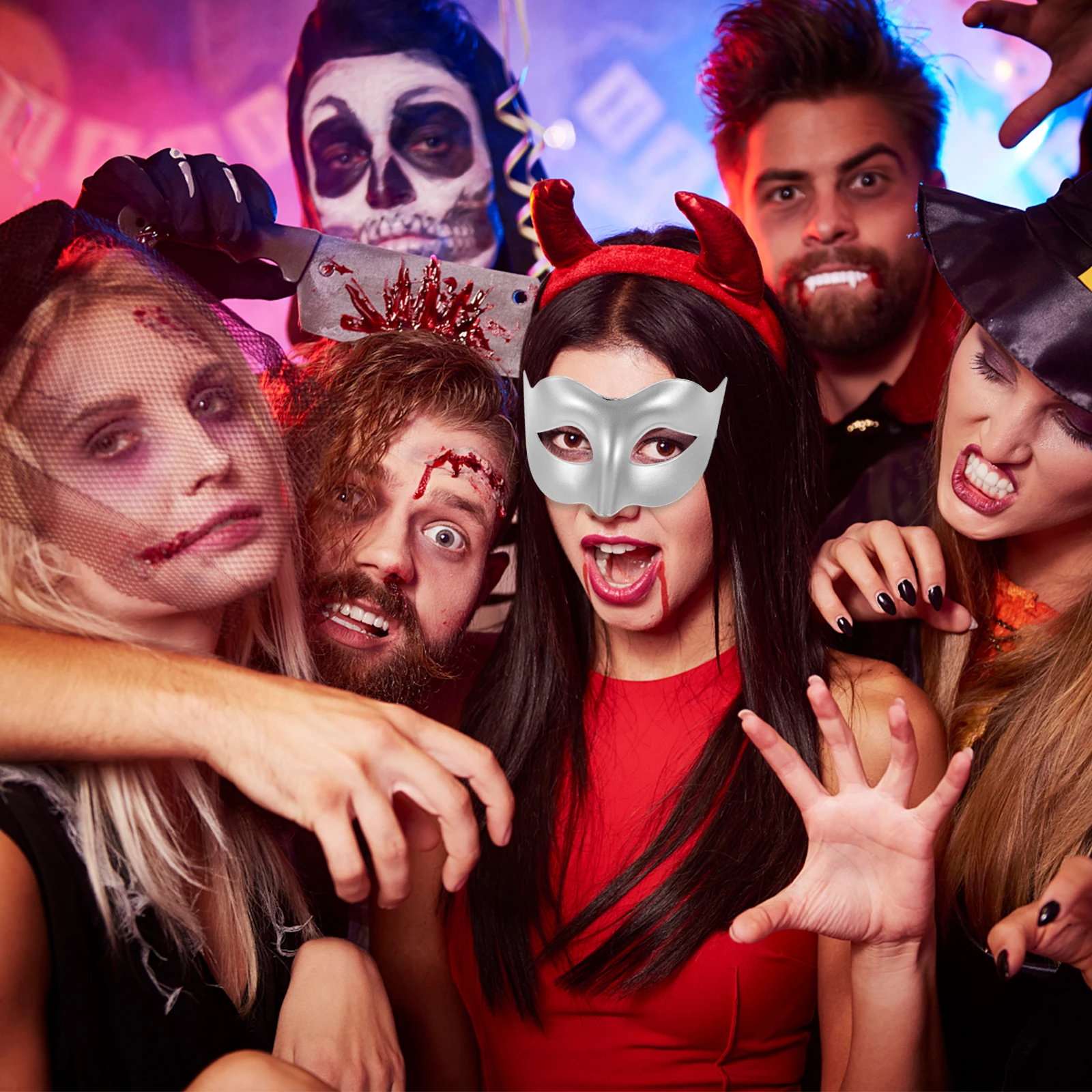 

10Pcs Half Face Mask Modern Plastic Cosplay Party Decoration Masquerade Festival Halloween Supplies Masquerade Mask Props