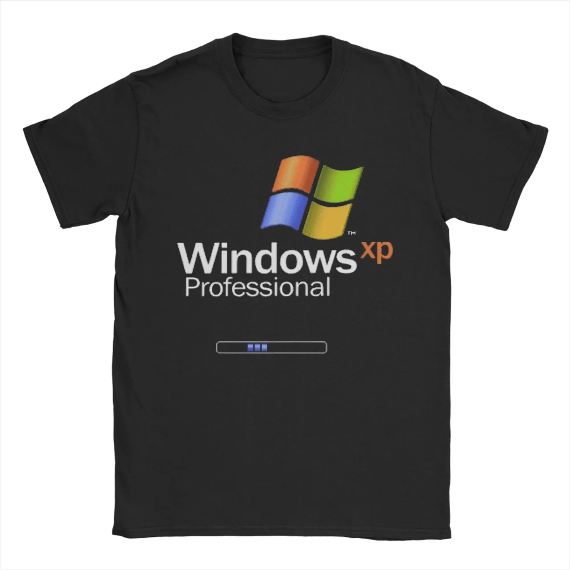 Leisure Windows T-Shirts for Men Round Collar Pure Cotton T Shirt  Short Sleeve Tees Gift Idea Clothing