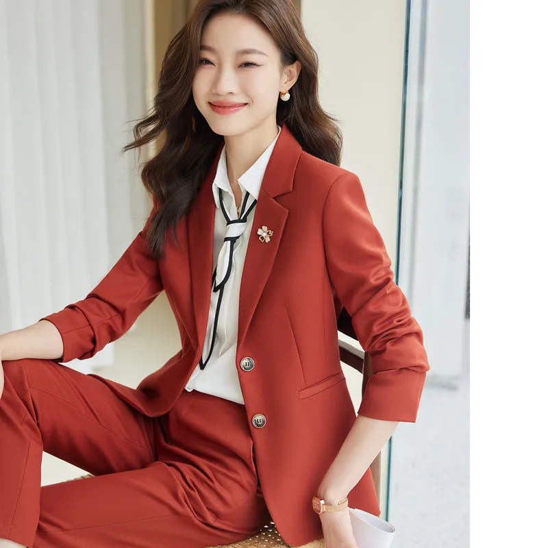 Naviu High-End Fashion Women Past Bij Nieuwe Herfst Temprament Zakelijk Interview Slanke Blazer En Broek Sets Kantoordame Werkkleding