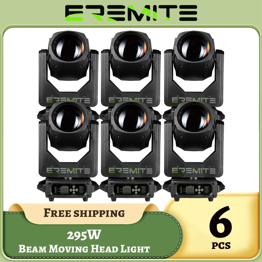 0 Tax 6Pcs295W Bulb Beam Moving Head Lighting 8+18+8 Prism and 16 Prism Spot DMX Gobo Rainbow Effect For DJ Disco