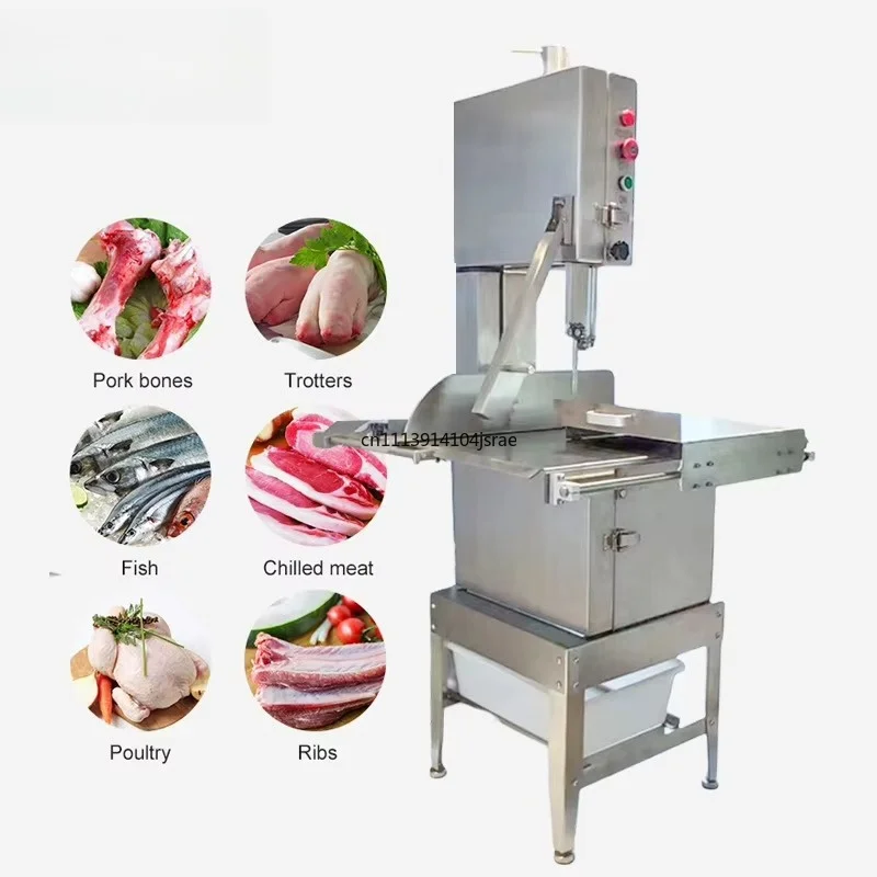 Heavy‑Duty Electric Bone Cutting Knife Machine, Stainless‑Steel Food Processor for Rib, Frozen‑Meat and Bone Cutting