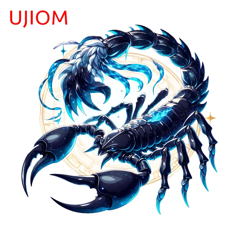 UJIOM Blue Scorpion Anime Peripheral Wall Sticker Popular Premium Unique Waterproof Decal Personality Refrigerator Decor