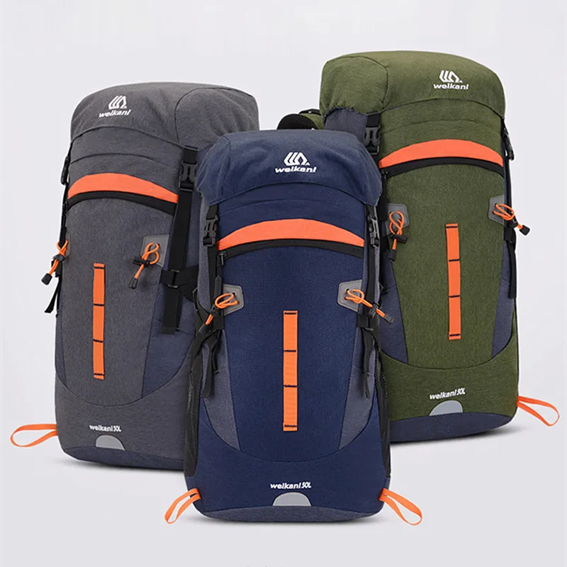 

50L Large Capacity Men Outdoor Sports Backpack Waterproof Hiking Climbing Camping Bags Women's Training Travel Storage Bag