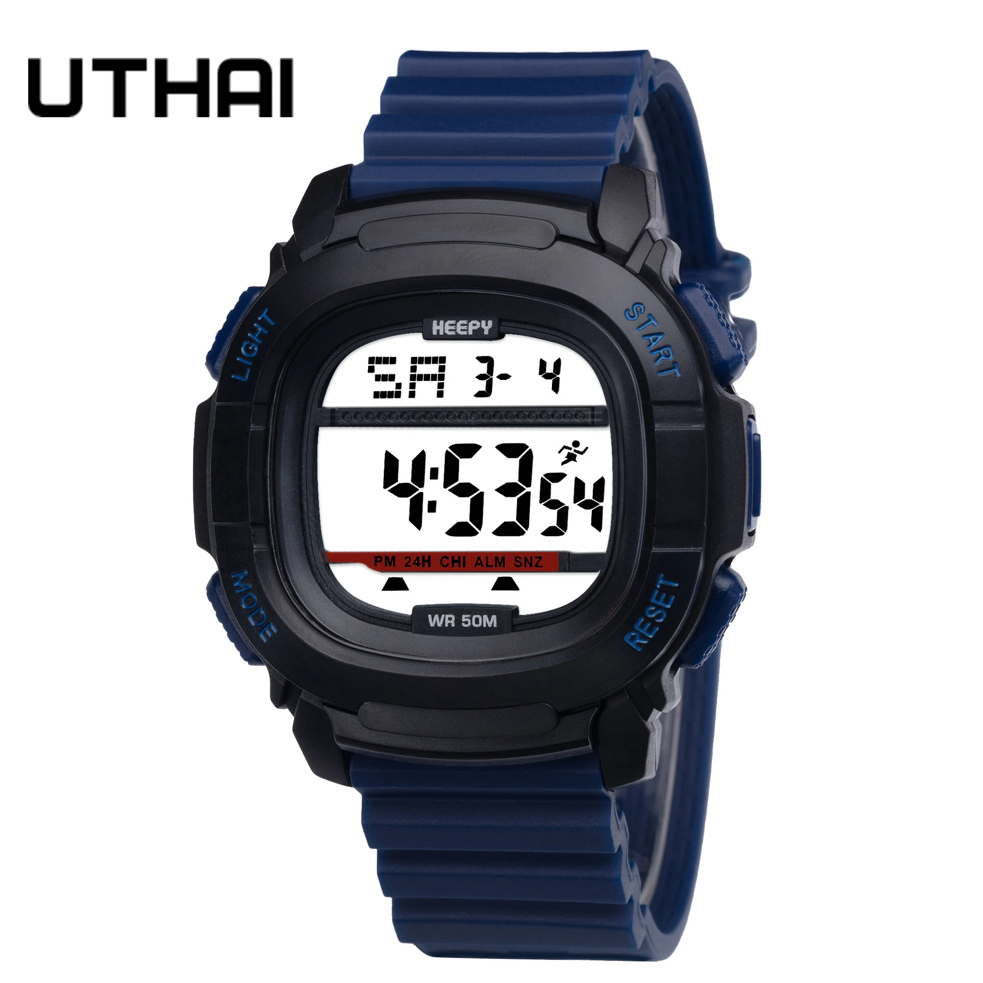 UTHAI CE71 Simple luminous waterproof sports electronic watch trend for male and female students