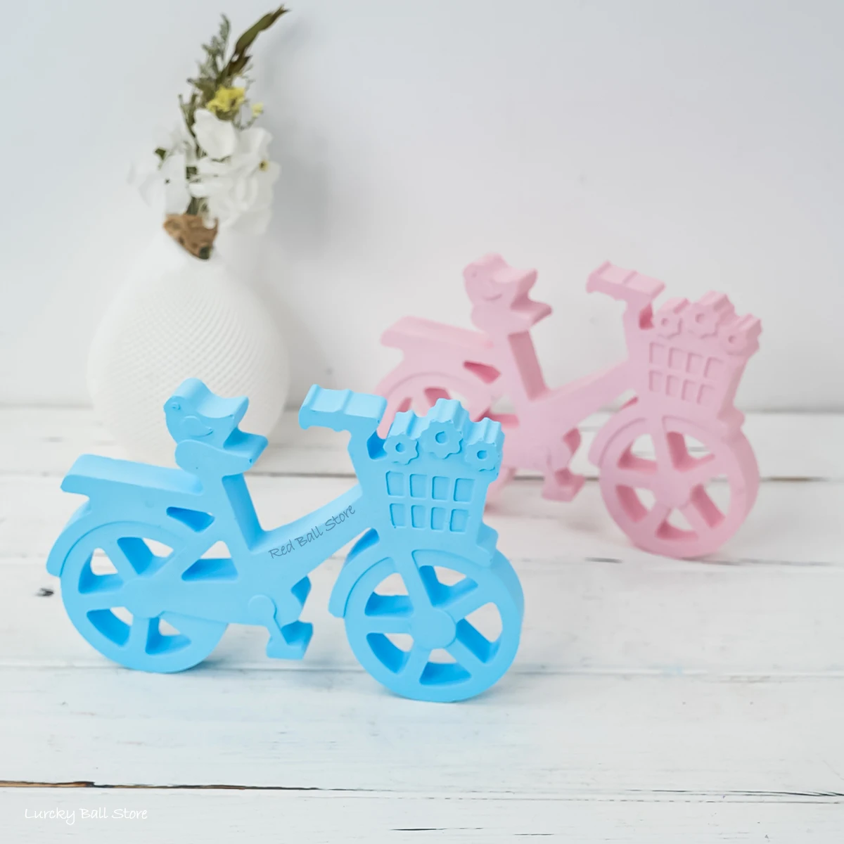 Bicycle Concrete Silicone Mold Cute Bike Ornament Gypsum Molds DIY Candle Making Supplies Resin Crafts Mould Home Desktop Decor