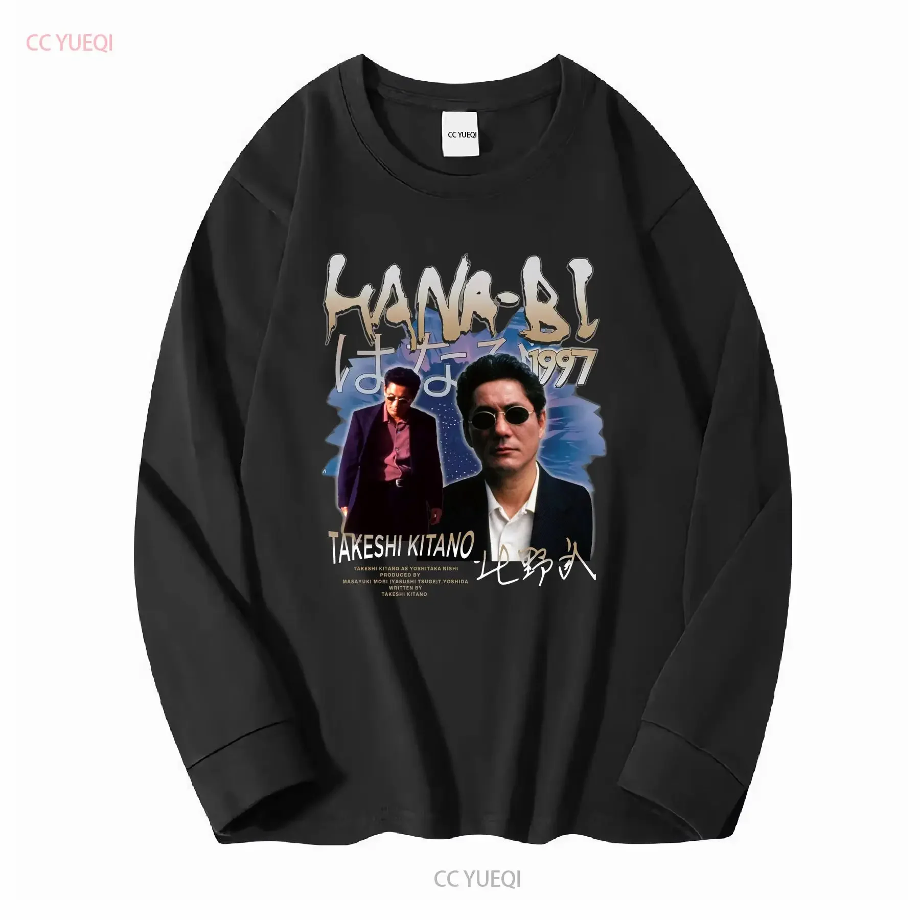 Hana Bi Takeshi Kitano Japanese Movie T Shirt vintage Washed Soft Versatile Casual Slightly Top For Everyday Wear Unisex