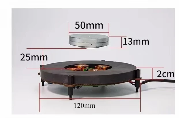 Zware magnetische levitatie blote metalen module Magnetische levitatiebeweging Potplant Maglev Tentoonstellingsstandaard Maglev-luidspreker