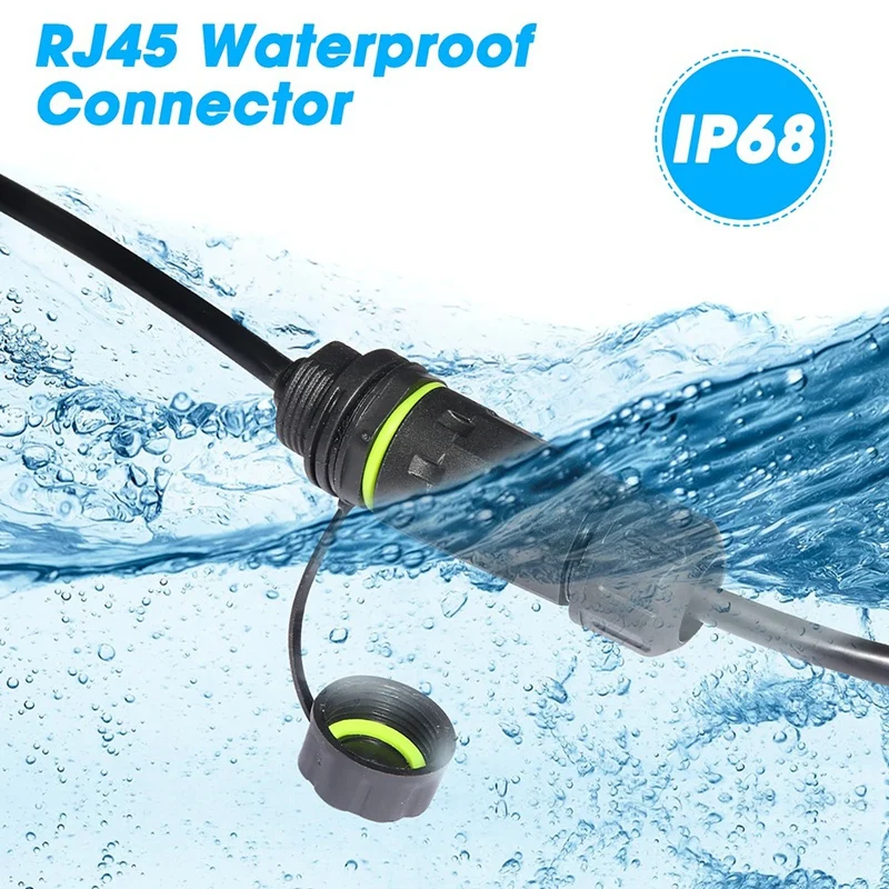 IP68 Waterproof M20 RJ45 Connector Cat6 Shielded Ethernet Coupler for Network Extension