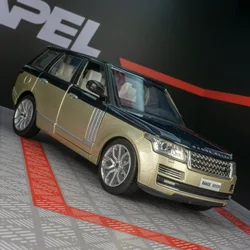 1:24 Range Rover Sports SUV Alloy Car Model Diecast & Toy Vehicles Metal Car Model Simulation Sound and Light Childrens Toy Gift