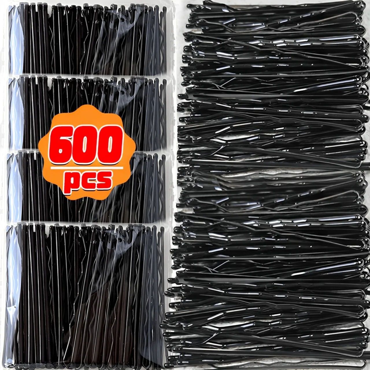 

60-600Pcs Black Hair Clips U-Shaped Bobby Pin Invisible Wavy Hairpin Hairstyle Styling Metal Hair Grip Barrette Hair Accessories