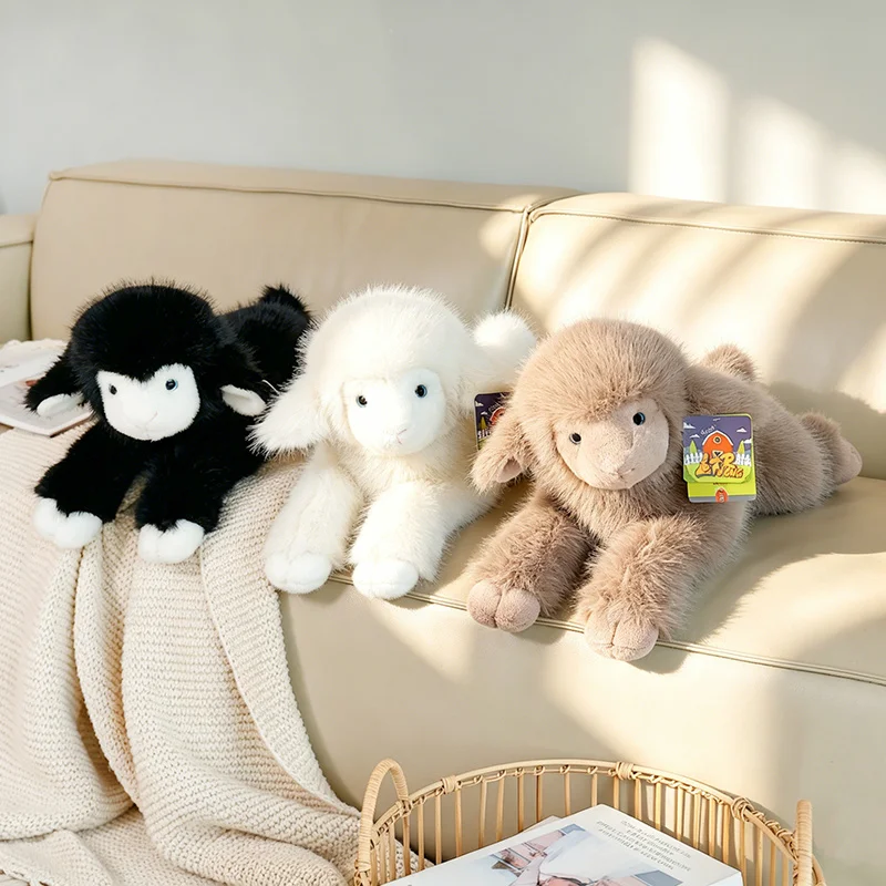 1Pc 40/50cm Cute Lying Sheep Plush Toys Stuffed Soft Animal Pillow Kawaii Alpacasso Dolls Birthday Christmas Gift
