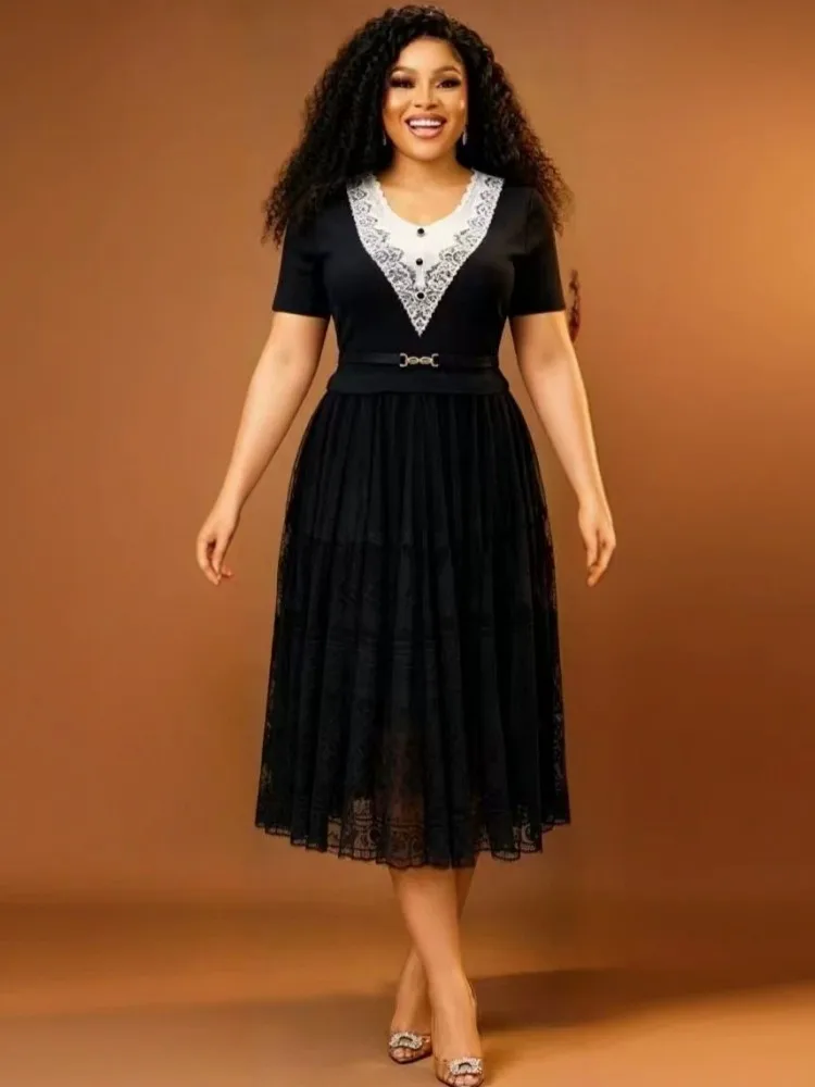 

African Dresses For Women Elegant Wedding Muslim Fashion Abayas Dashiki Robe Kaftan Short Sleeve Dress Turkish Africa 2026 New