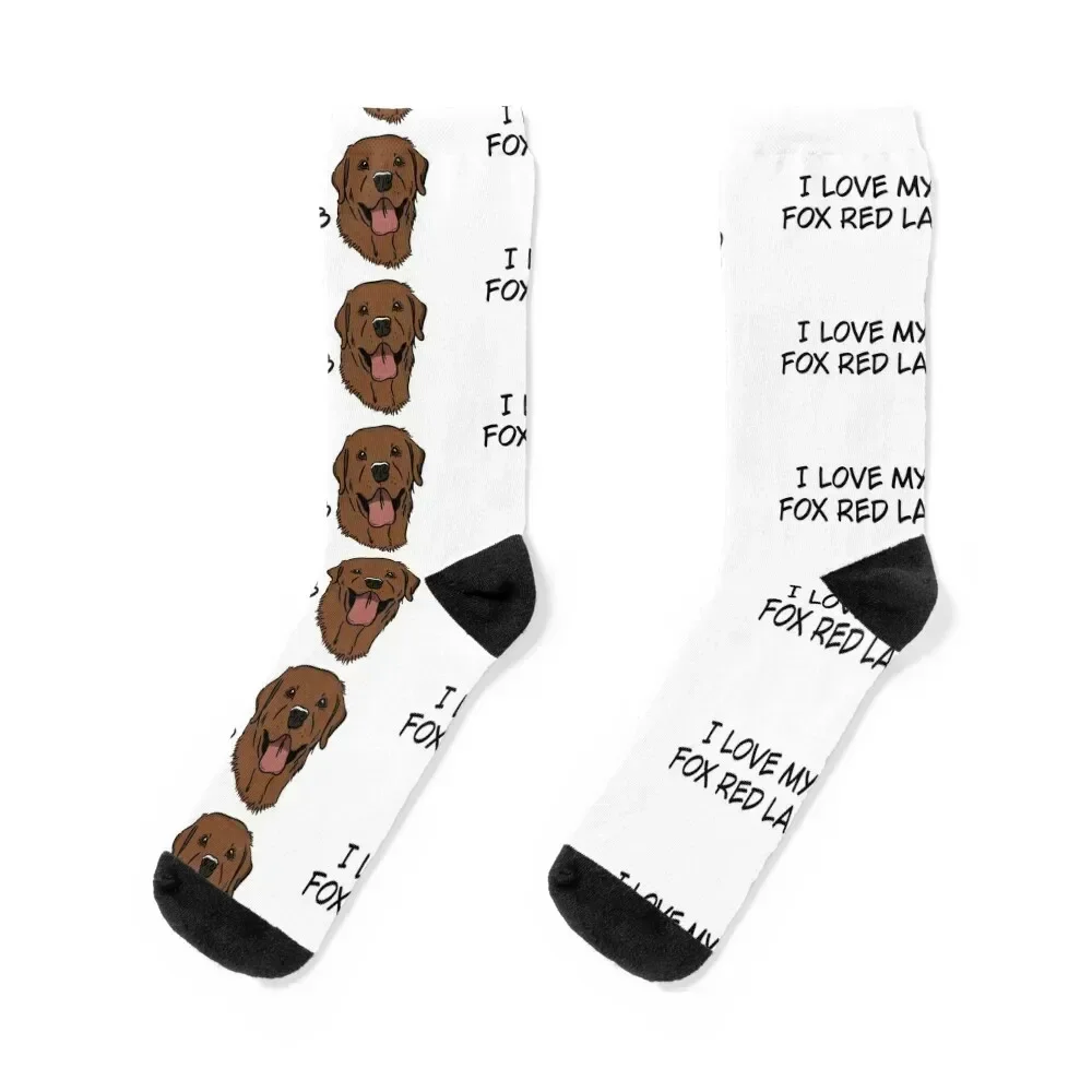 I Love My Fox Red Labrador Socks summer football Boy Child Socks Women's