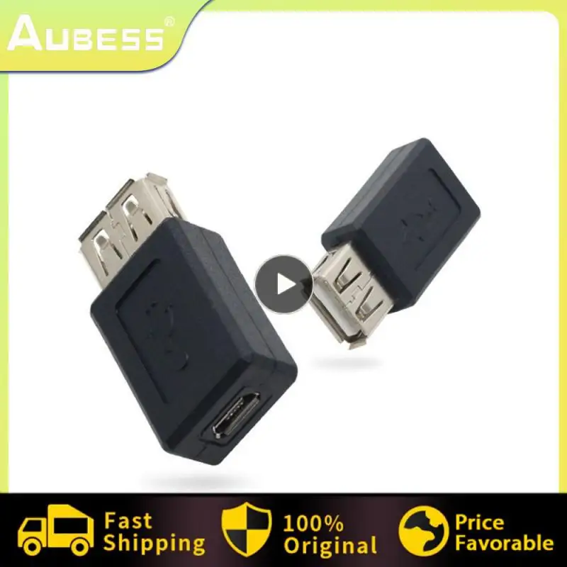 Black USB 2.0 Type A Female to Micro USB B Female Adapter Plug Converter usb 2.0 to Micro usb connector wholesale