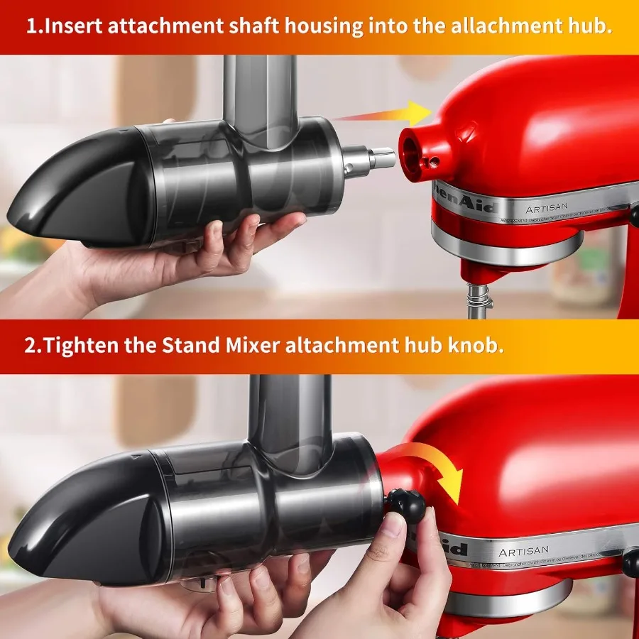Juicer Attachment for All KitchenAid Stand Mixers Slow Juicer Attachment for Kitchen Aid Mixer Easy to Clean Juice Attachments