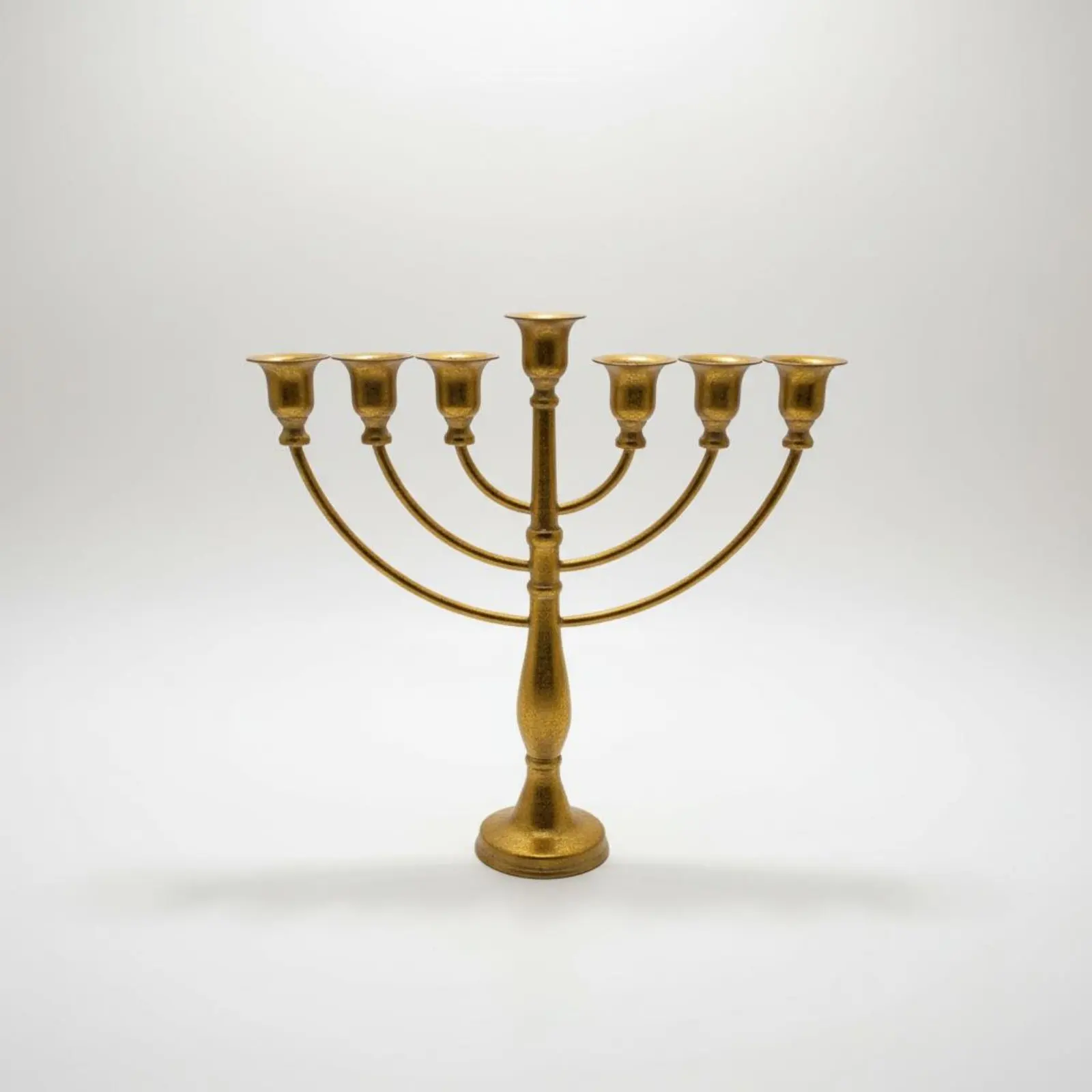 Gold Hanukkah Candelabra Wrought Iron Hanukkah Menorah 9 Branch Candelabra Holiday Centerpiece Home Decoration for Countertop